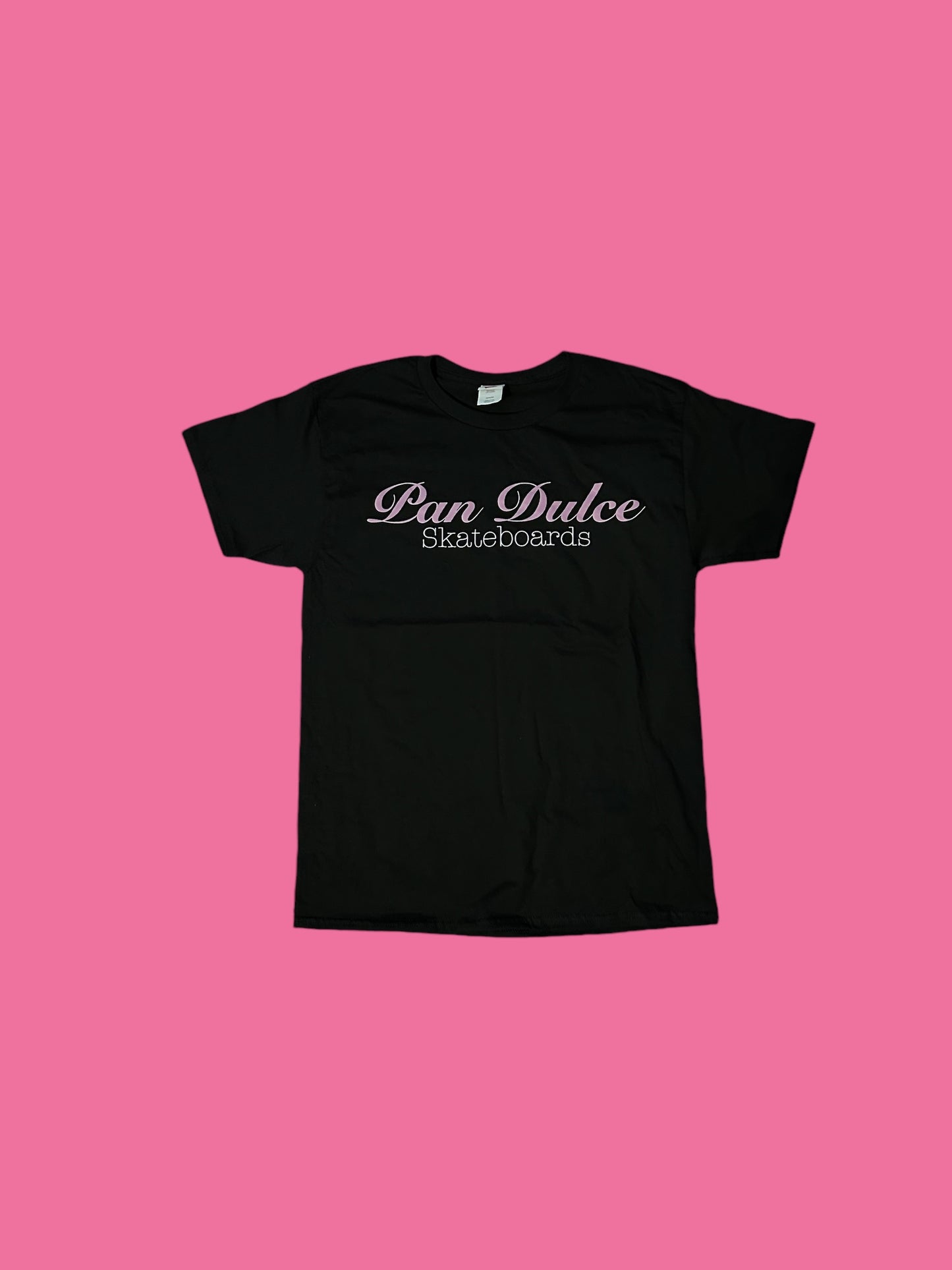 Pan Dulce Logo Short Sleeve T-Shirt - Black / Purple Font