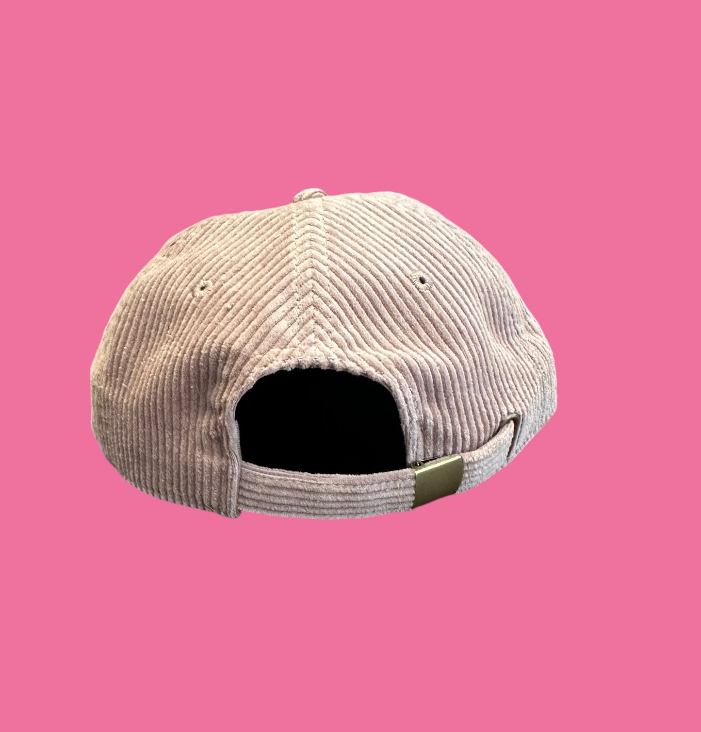 Pan Dulce Corduroy Logo Hat  - Light Pink / Black Script