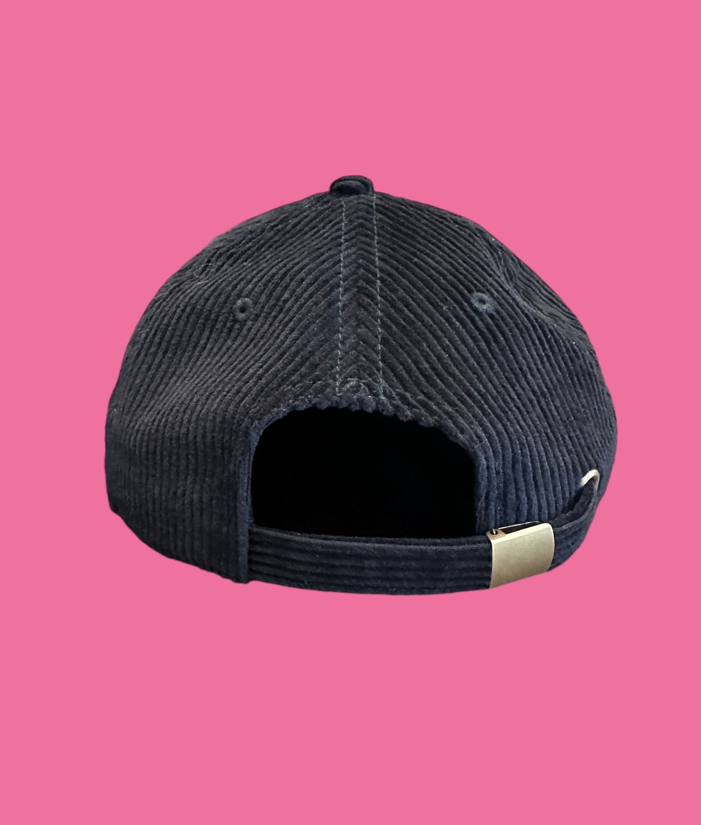 Pan Dulce Logo Corduroy Hat  - Black / White Script