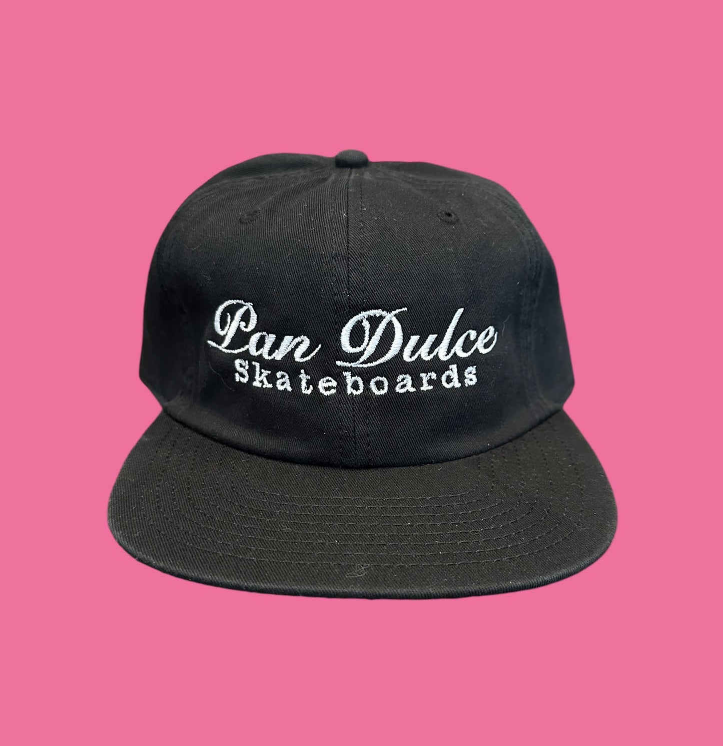 Pan Dulce Logo Hat  - Black / White Script